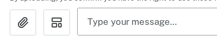 The message box. The paperclip attach button is circled.
